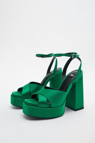 Zara + Fabric Platform Sandals