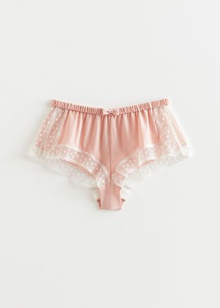 & Other Stories + Silk Lace Mini Shorts