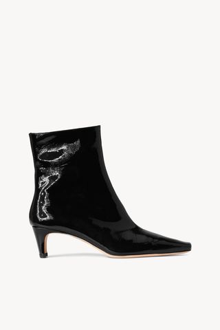 Staud + Wally Ankle Boot Black Patent