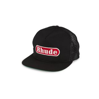 Rhude + Logo Pit Stop Trucker Hat