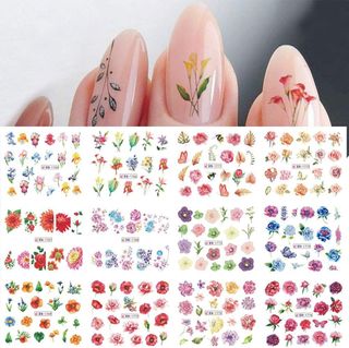 Toobit + Flower Nail Art Stickers
