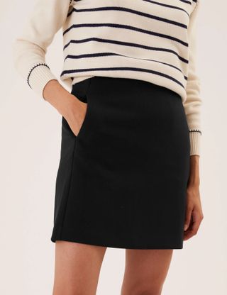M&S Collection + Crepe Mini A-Line Skirt