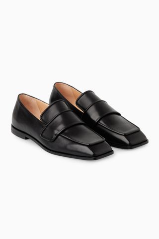 COS + Square-Toe Leather Loafers