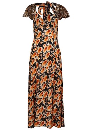 Rixo + Angelina Printed Silk Maxi Dress