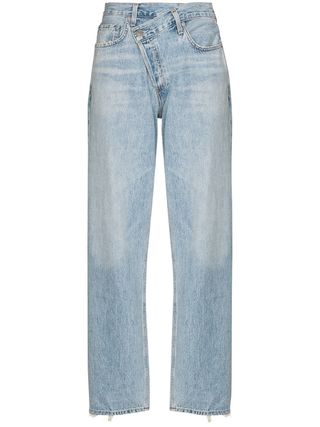 Agolde + Criss Cross Straight-Leg Jeans