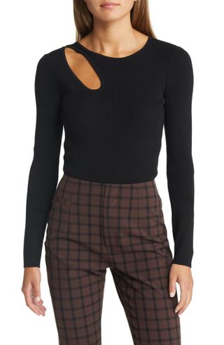 Open Edit + Cutout Rib Sweater