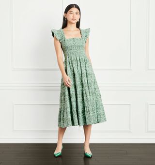 Hill House Home + The Ellie Nap Dress in Green Jacquard