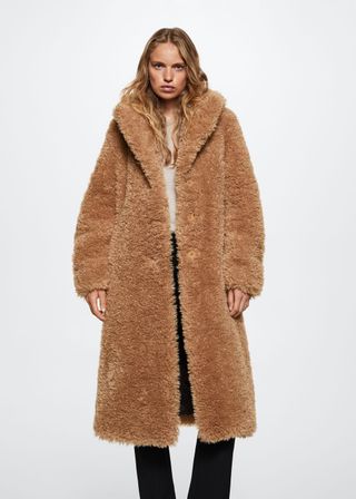 Mango + Fur Bouclé Coat