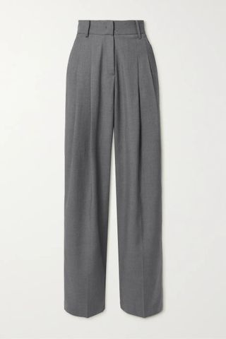 The Frankie Shop + Gelso Pleated TENCEL-Blend Straight-Leg Pants