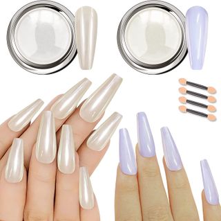 GLNL + White Chrome Pearl Nail Powder