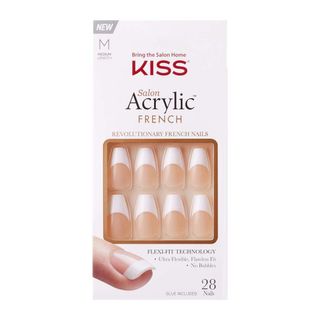 Kiss + Salon Acrylic French Nail Manicure Set
