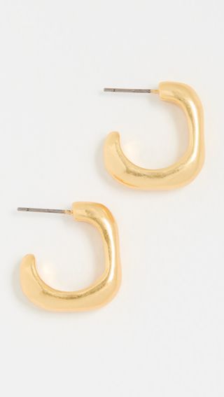 Madewell + Angled Chunky Small Hoop Earrings