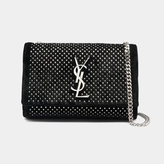 Saint Laurent + Kate Small Studded Crystal Shoulder Bag