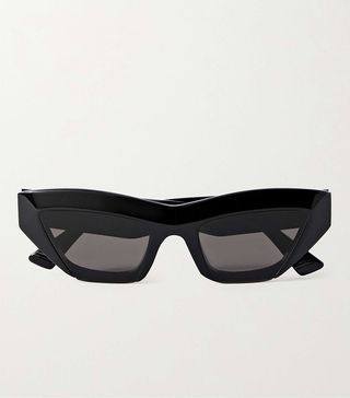 Bottega Veneta Eyewear + Edgy Cat-Eye Acetate Sunglasses