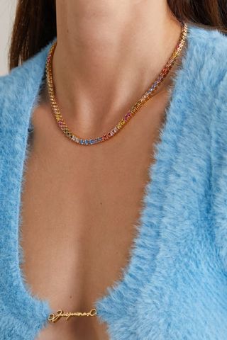 Crystal Haze Jewelry + Serena Gold-Plated Cubic Zirconia Necklace