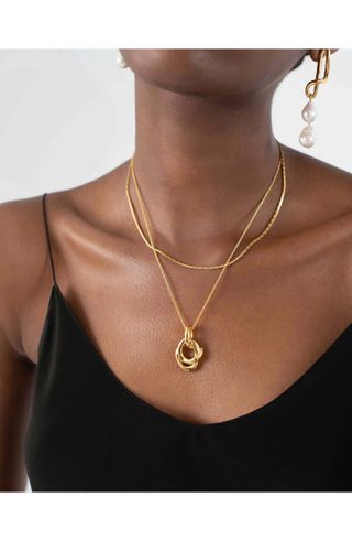 Missoma + Molten Twist Pendant Necklace
