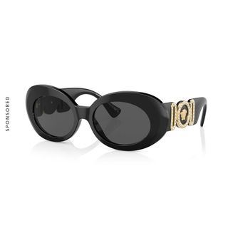 Versace + Crystals Medusa Biggie Sunglasses