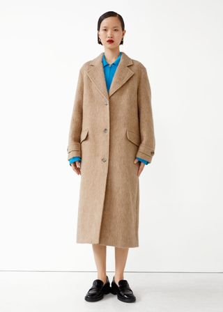 & Other Stories + Long Fuzzy Wool Coat