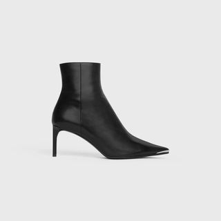 Celine + Metal Toe Fitted Ankle Boots