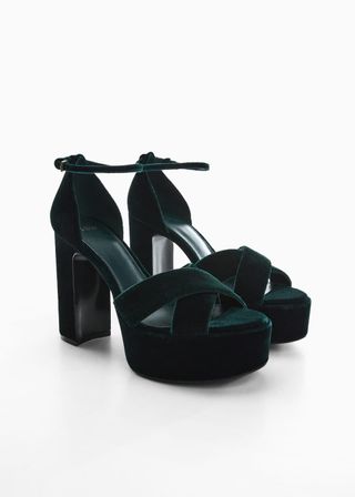 Mango + Velvet Heel Sandals