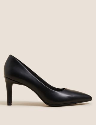 M&S Collection + Stiletto Pointed Toe Court Shoes