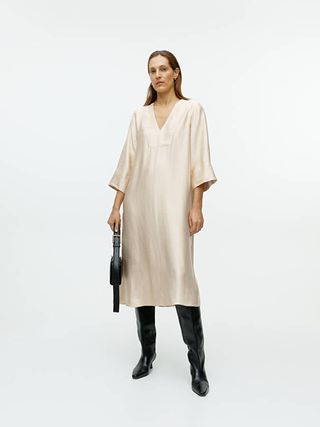 Arket + Linen Blend Tunic Dress