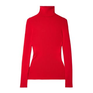 Gucci + Appliquéd Ribbed Wool-Blend Turtleneck Sweater