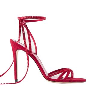 Paris Texas + Holly Nicole Crystal-Embellished Suede Sandals