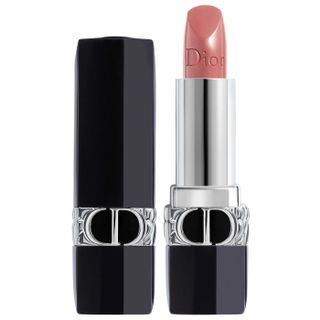 Dior + Rouge Dior Refillable Lipstick in 100 Nude Satin