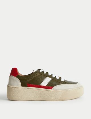 M&S Collection + Lace Up Side Detail Trainers