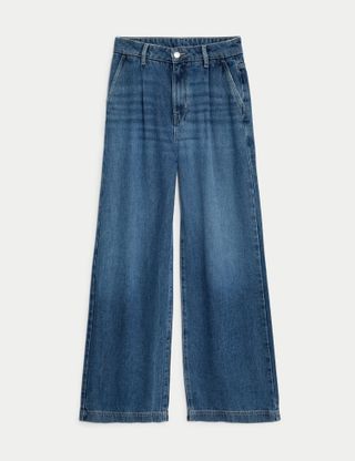 Per Una + Lyocell Rich High Waisted Wide Leg Jeans