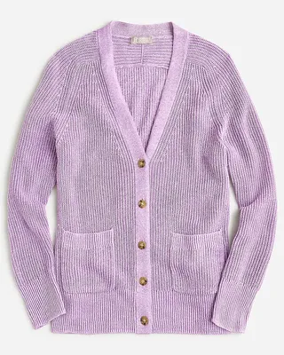 J.Crew + Relaxed Cotton-Linen Blend Cardigan Sweater