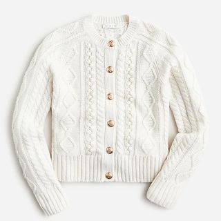 J.Crew + Cable-Knit Cardigan