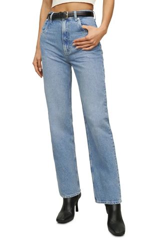 Reformation + Cowboy Pointed Pocket High Waist Straight Leg Jeans