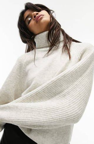 Topshop + Rib Turtleneck Sweater