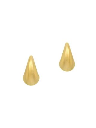 Dean Davidson + Origins Teardrop Brushed 22k Gold-Plated Huggie Earrings