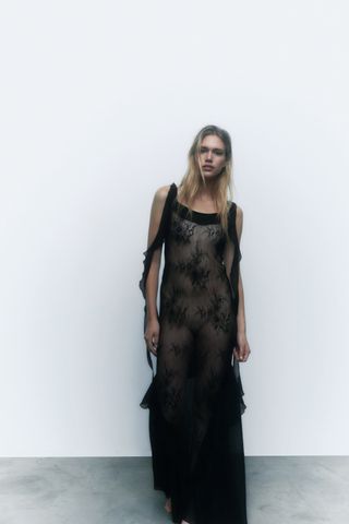 Zara + Long Lace Dress