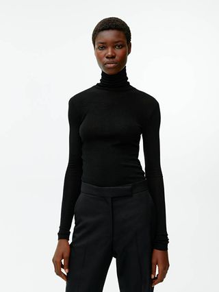 Arket + Sheer Merino Wool Roll-Neck