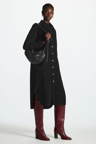 COS + Corduroy Midi Shirt Dress