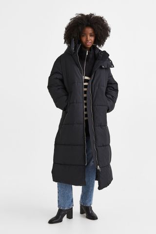 H&M + Hooded Puffer Coat