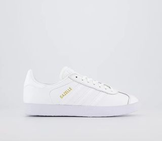 Adidas + Gazelle White Sneakers