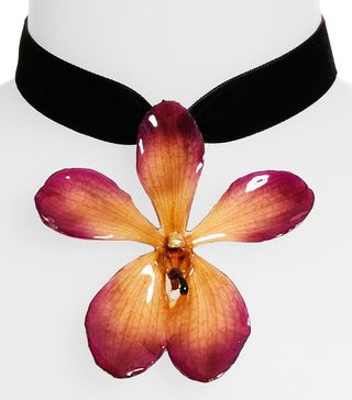 Dauphinette + Mokana Orchid Velvet Choker