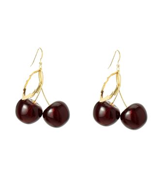 I'mmany London + Amarena Double Cherry Drop Earrings