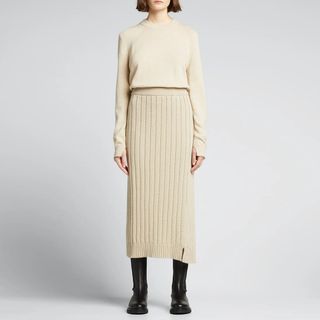The Row + Dejan Ribbed Cashmere Pencil Skirt