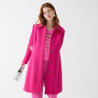 J.Crew + New Lady Day Topcoat in Italian Double-Cloth Wool