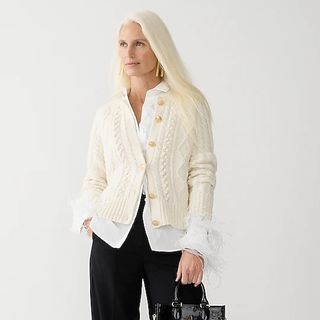 J.Crew + Cable-Knit Cardigan