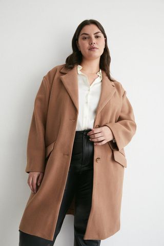 Warehouse + Plus Size Relaxed Tailored Coat