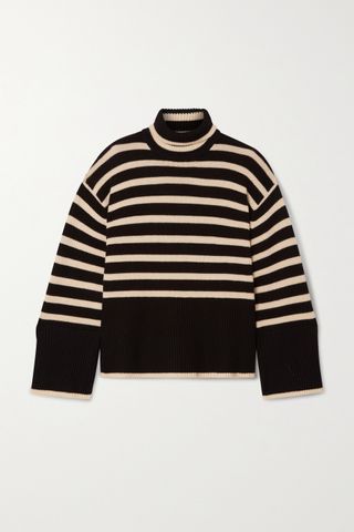 Totême + Striped Wool and Cotton-Blend Turtleneck Sweater