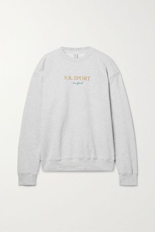 Sporty & Rich + Wimbledon Printed Cotton-Jersey Sweatshirt