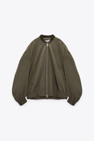 Zara + Oversized Bomber Jacket